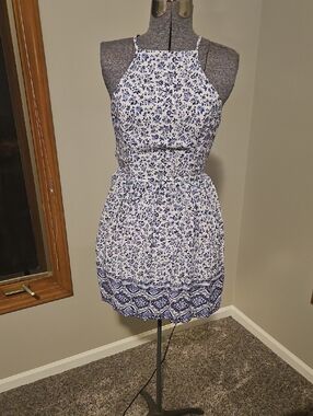 Hollister Y2K Tie Back Apron Style Dress